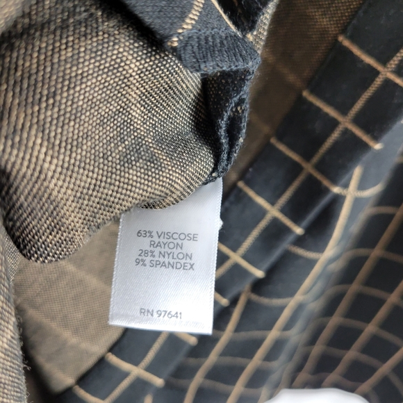 New J.Jill Ponte Knit Windowpane Plaid Check Boatneck Button Sleeve Top - Picture 12 of 12